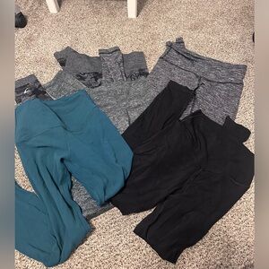 5 piece legging bundle (lululemon, gymshark, aerie)